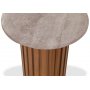 Matisse rundt lampebord - Eg (lameller) / marmor