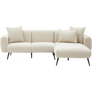 Flanko divan sofa Creme - hjre