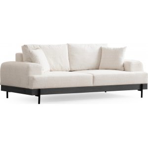 Eti 3-personers sofa - Hvid/sort