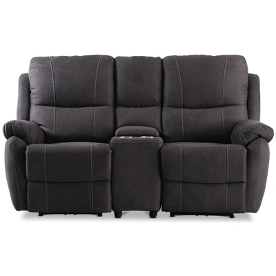 Enjoy Hollywood Biograf sofa - 2-personers recliner (el) i antracit mikrofiber tekstil