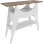 Ese sidebord 100 x 35 cm - Hvid/valnd