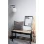 Rille gulvlampe - Sort/opal hvid