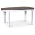 Skagen ovalt spisebord 160/210 x 90 cm - Hvid / Brunolieret eg + Pletfjerner til mbler