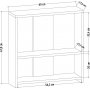 Dosi sidebord 60 x 17,6 cm - Hvid/wenge