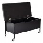 Sture siddebnk med opbevaring 90 cm - sort