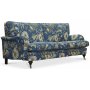 Savoy 3-pers. Sofa med blomsterstof - Havana Blue