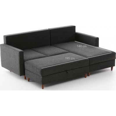 Eca divan sofa hjre - antracit