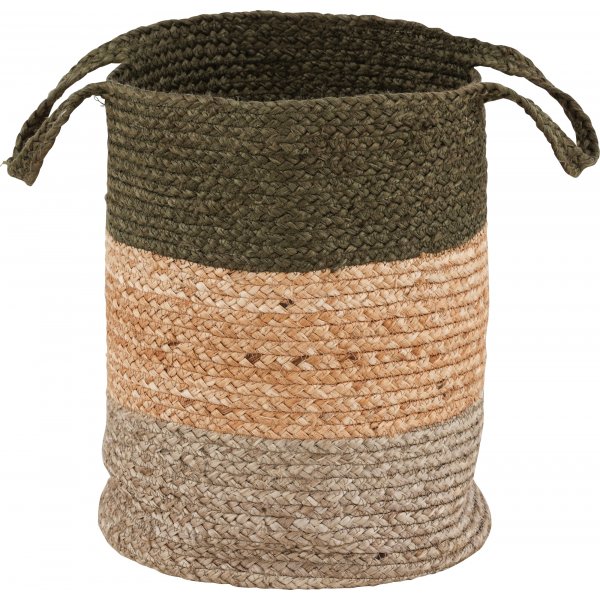 Kanpur kurv 35 cm - Grn/jute