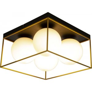 Astro plafond - Sort/guld/opal hvid