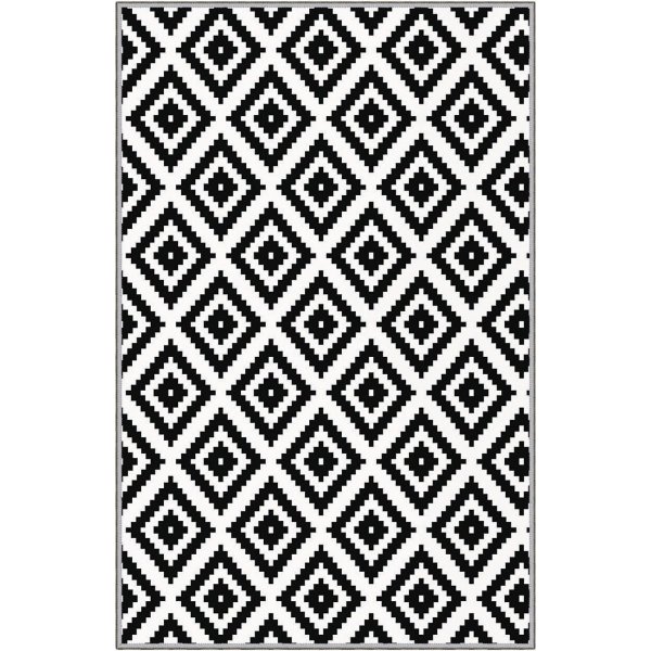 Intersect tppe 120 x 180 cm - Sort/hvid