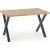 Gambon spisebord med krydsben 140 cm - Eg finer/sort