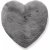 Fluffy hjerteformet pyntepude Gr - 45 x 45 cm