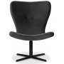 Spekerd designer lnestol - Mrkegr (Fljl) / Sort + Mbelfdder
