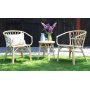 Bali terrassest i rattan - Bord med 2 stole