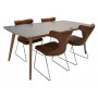Perstorp spisebord 195-245 cm - Eg / mrk virvler