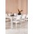 Togo udendrs spisegruppe med 6 Santorini stole - Teak/Hvid
