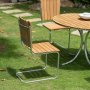 Mllan rundt udendrsbord i teak 110 cm