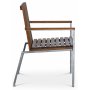 Alva spisebordsst 250x90 cm inkl. 8 stole - Teak / Galvaniseret stl