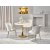 Casemiro spisebord 90 cm - Hvid marmor/guld