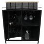 Barskabsbd 102 x 54 cm - Hvid/bl/Sort