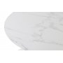 Art rundt spisebord 110 cm - Marmoreret Glas / Sort