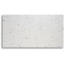 Terrazzo sofabord 110x60 cm - Bianco Terrazzo & understel AIR i sort metal