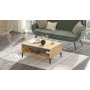 Aristo sofabord 90 x 60 cm - Filt/antracit