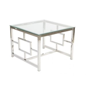 Padova sofabord 70 cm - Krom/glas