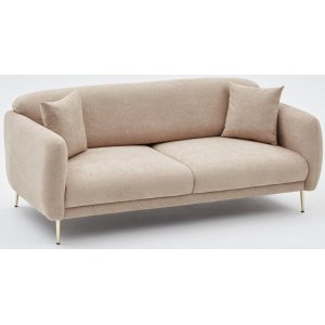 Simena 3-personers sofa - Beige/guld