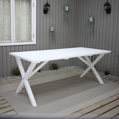 Spisebord Scottsdale 190 cm - Hvid + Mbelplejest til tekstiler