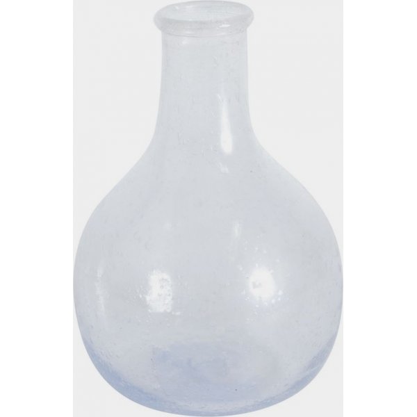 Volta vase rund kolbe kort 11 cm - Klart glas