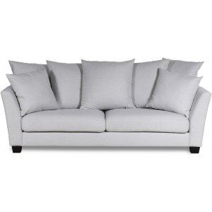 Arild 2,5-personers sofa med konvolutpuder - Offwhite linned + Møbelplejesæt til tekstiler