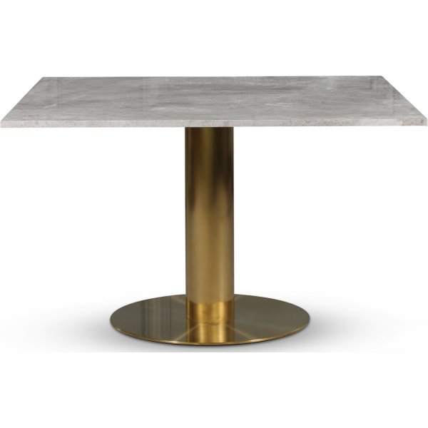 Empire spisebord - Slv Diana marmor 120x120 cm / Brstet messing