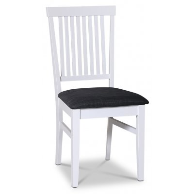 Fr spisebordsst; spisebord 160/210x90 cm - Hvid / olieret eg med 4 Fr stole med grt stofsde