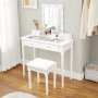 Joni toiletbord med skammel 90 x 40 cm - Hvid