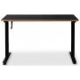 Wedge skrivebord manuel hve-/snkefunktion - Sort HPL (Hjtrykslaminat)