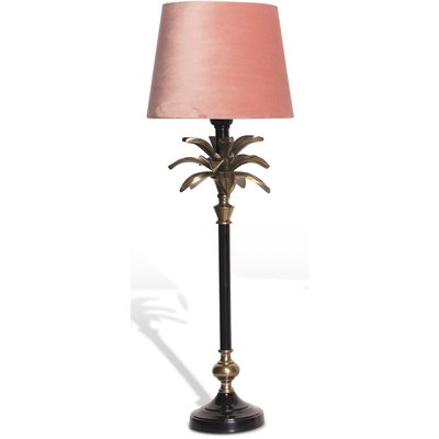 Palmeblad Bordlampe 50cm - Messing / Sort
