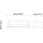 Jade 3-personers sofa - Bl