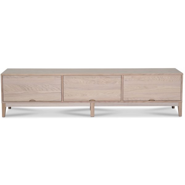 Borgholm mediebnk 188 cm XL - Whitewash
