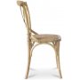 Gaston stol i bjet tr med rattan-sde - Natur
