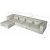 Nees modulsofa - hjrnedel hjre - Stone White