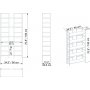 Tinleys reol - Sort/hvid