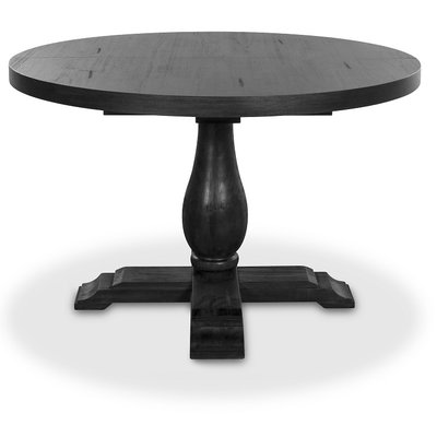 Lamier rundt spisebord 120-170 cm i diameter - Sort