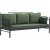 Hampus 3-personers udendrs sofa - Sort/grn + Mbelplejest til tekstiler