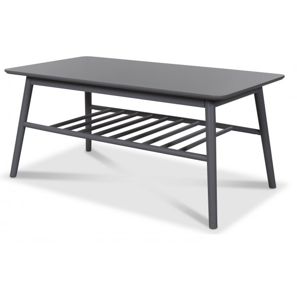 Salt grt sofabord med hylde 110 x 60 cm