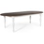 Victoria stort ovalt spisebord 230x110 cm - Hvid/Brun bejdse