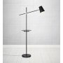 Liner gulvlampe med USB - sort