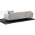 Side 3-personers sofa - Lysegr