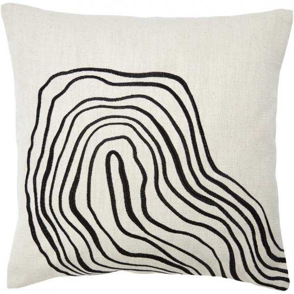 Curve pudebetrk 45 x 45 cm - Sort/hvid