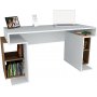 Monument skrivebord 140x60 cm - Hvid/valnd